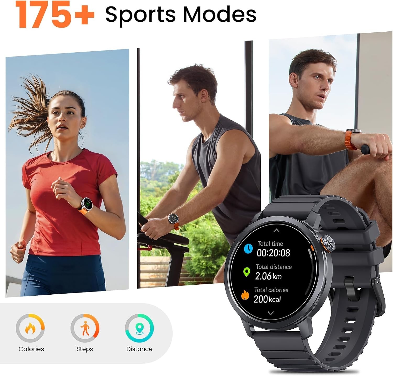 KOSPET ORB Smart Watch Men/Women Heart Rate 1.43″ AMOLED iPhone/Android – Gray