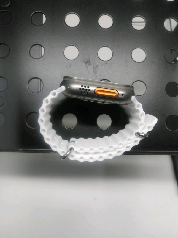 Apple Watch Ultra Smartwatch Titanium Case 49mm with White Ocean Band One Size