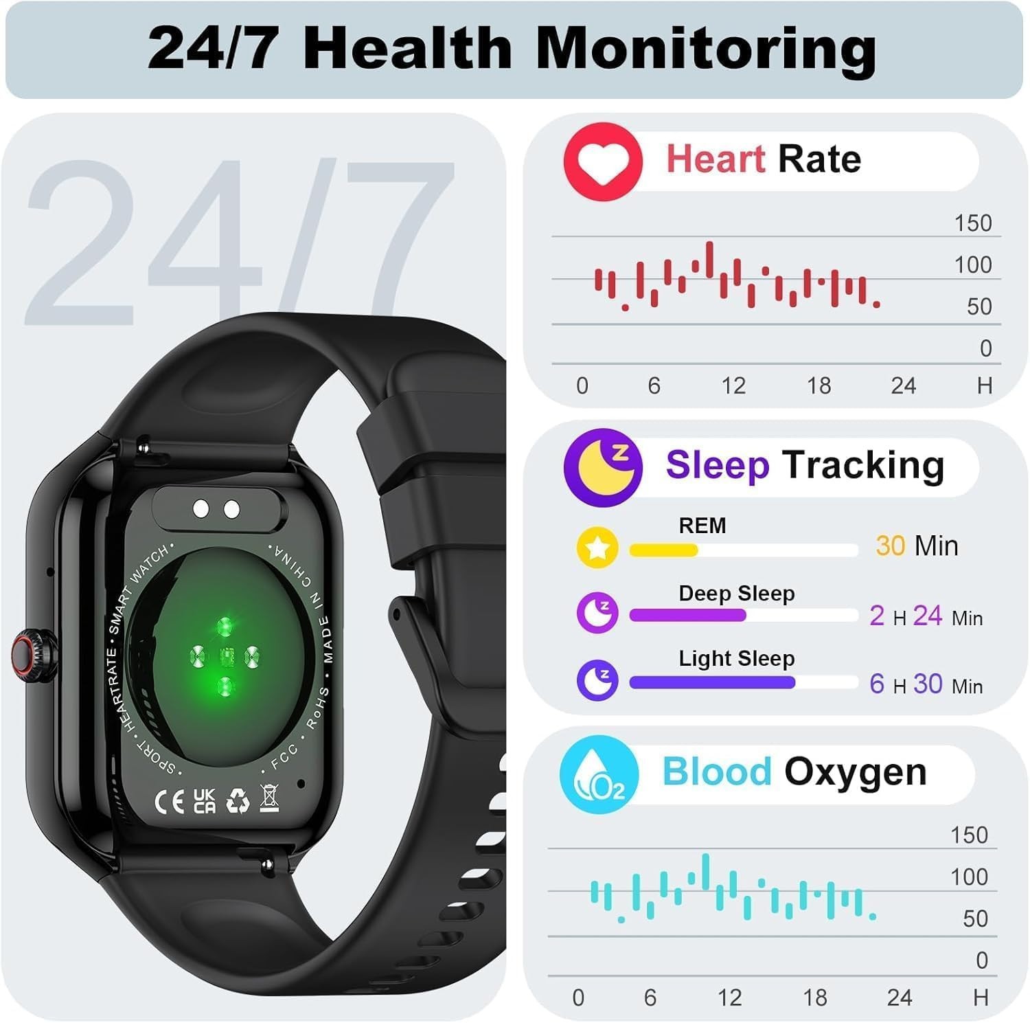 Fempoin Smart Watch for Women Men,New 1.96″ Smartwatch (Answer/Make Call)
