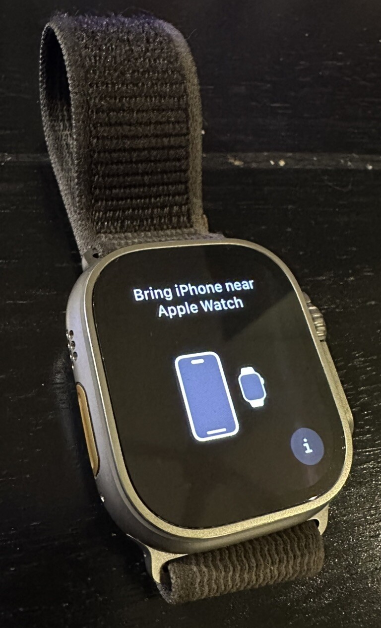 Apple Watch Ultra 49mm Titanium Case with Black/Gray Trail Loop Band (GPS +…