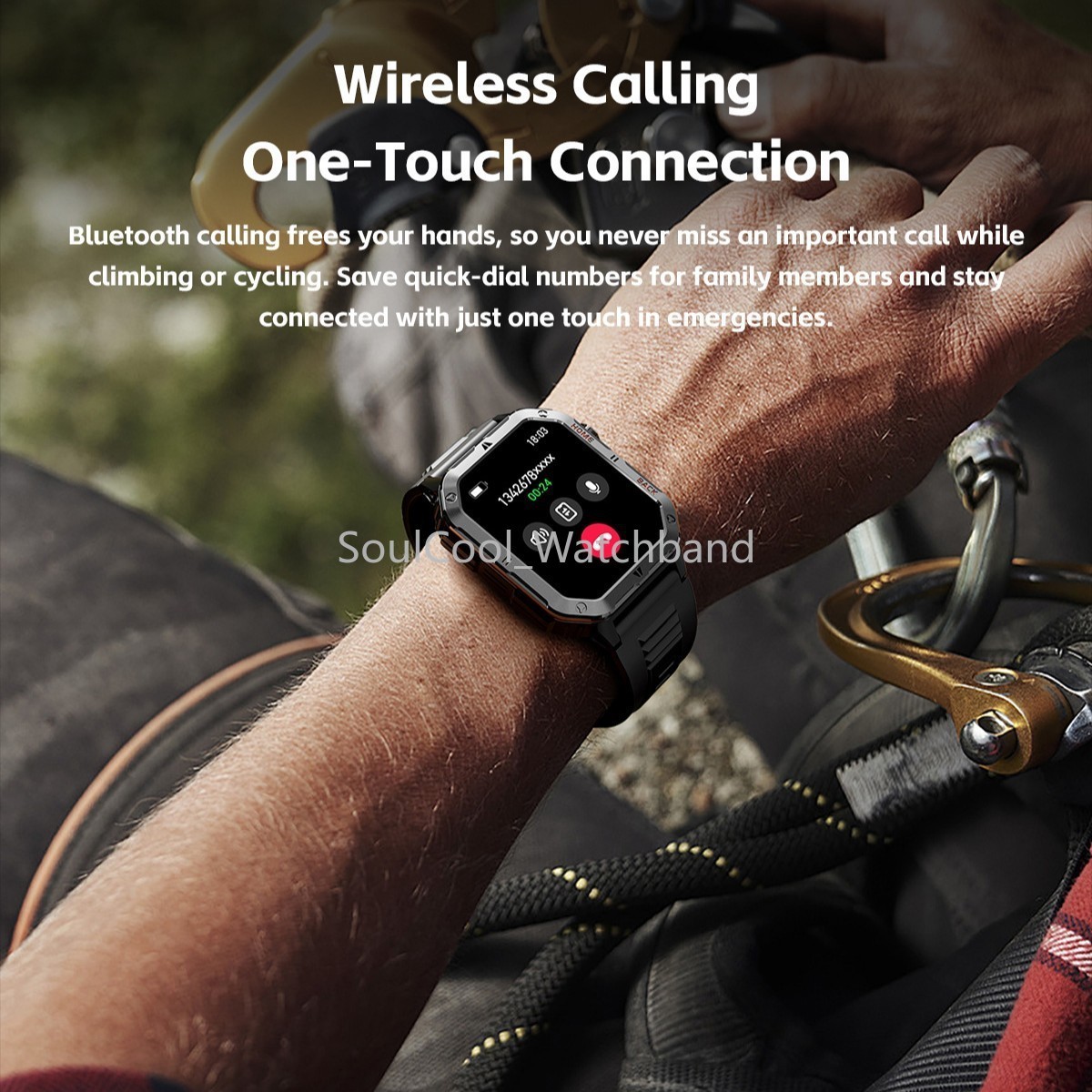 Military Smart Watch For Men (Answer/Make Call) Sport Fitness 1000mAh Waterproof