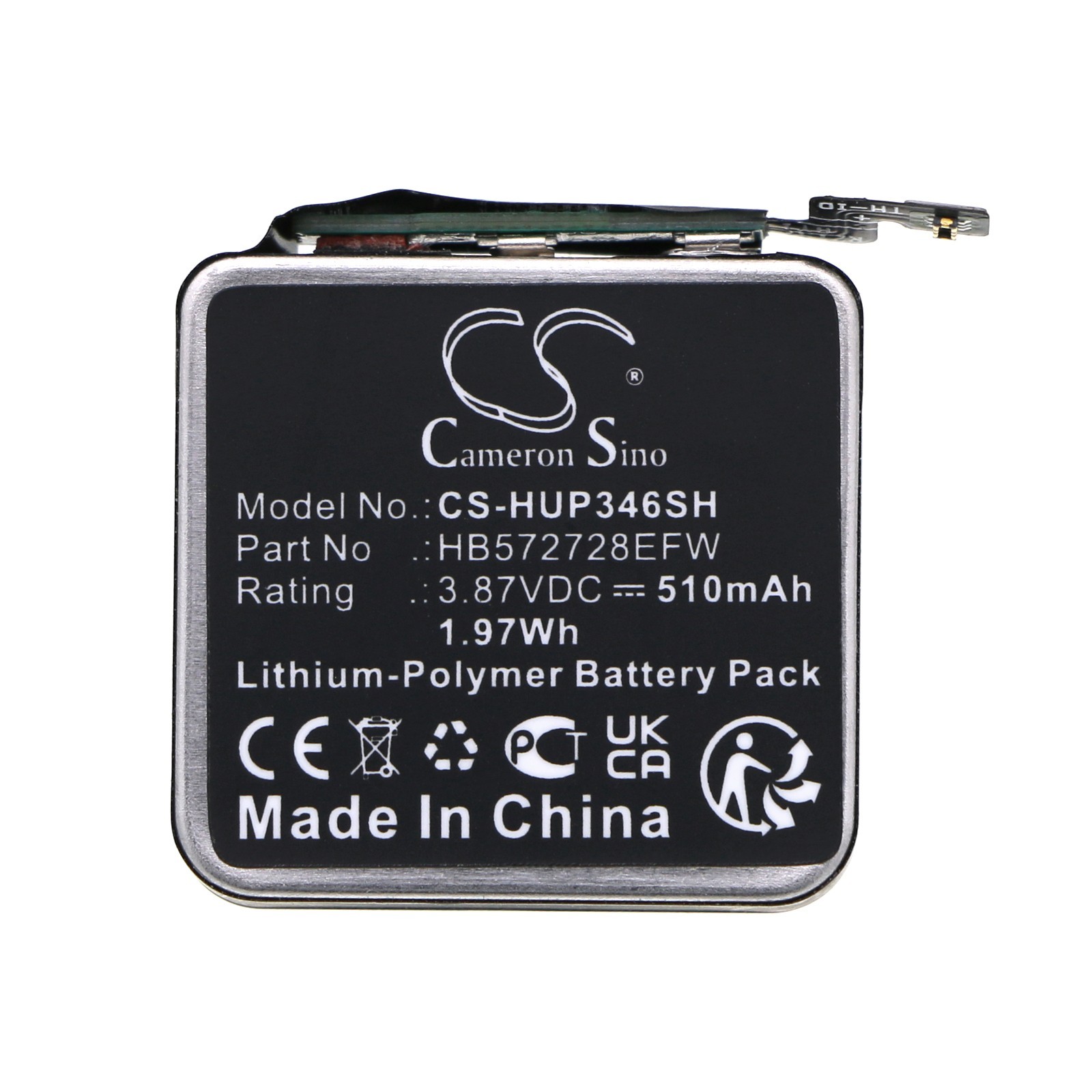 BATTERIE Li-Polymer 3.87V 510mAh Type HB572728EFW For Huawei Watch GT3 Pro 46mm