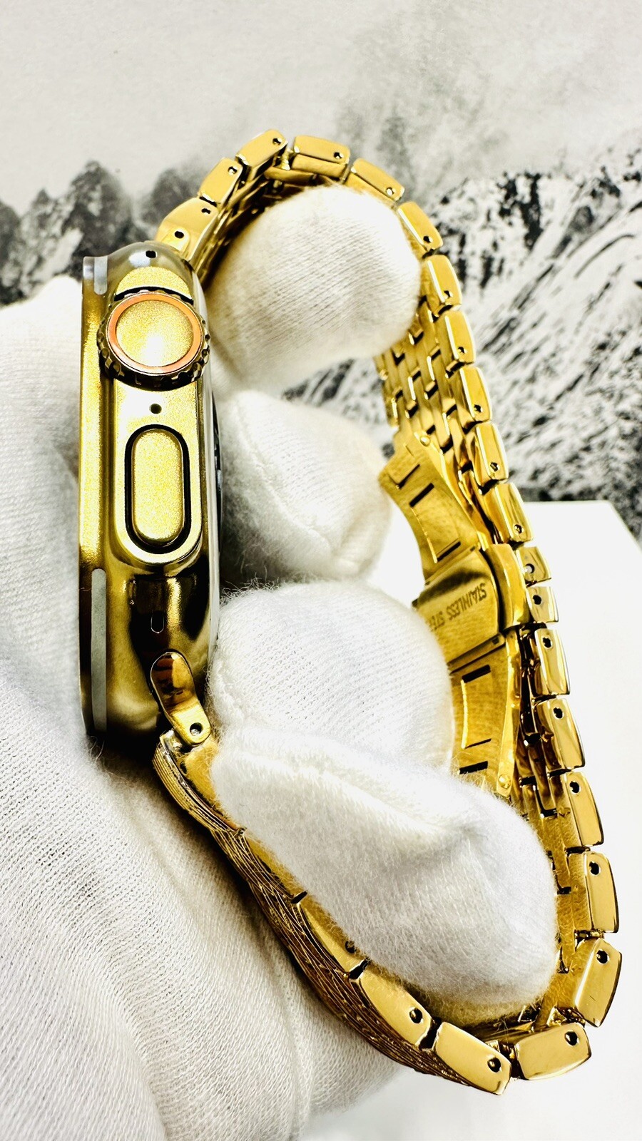 Apple Watch ULTRA 3 49mm GOLD Anodized Titanium Gold Plated Link Band