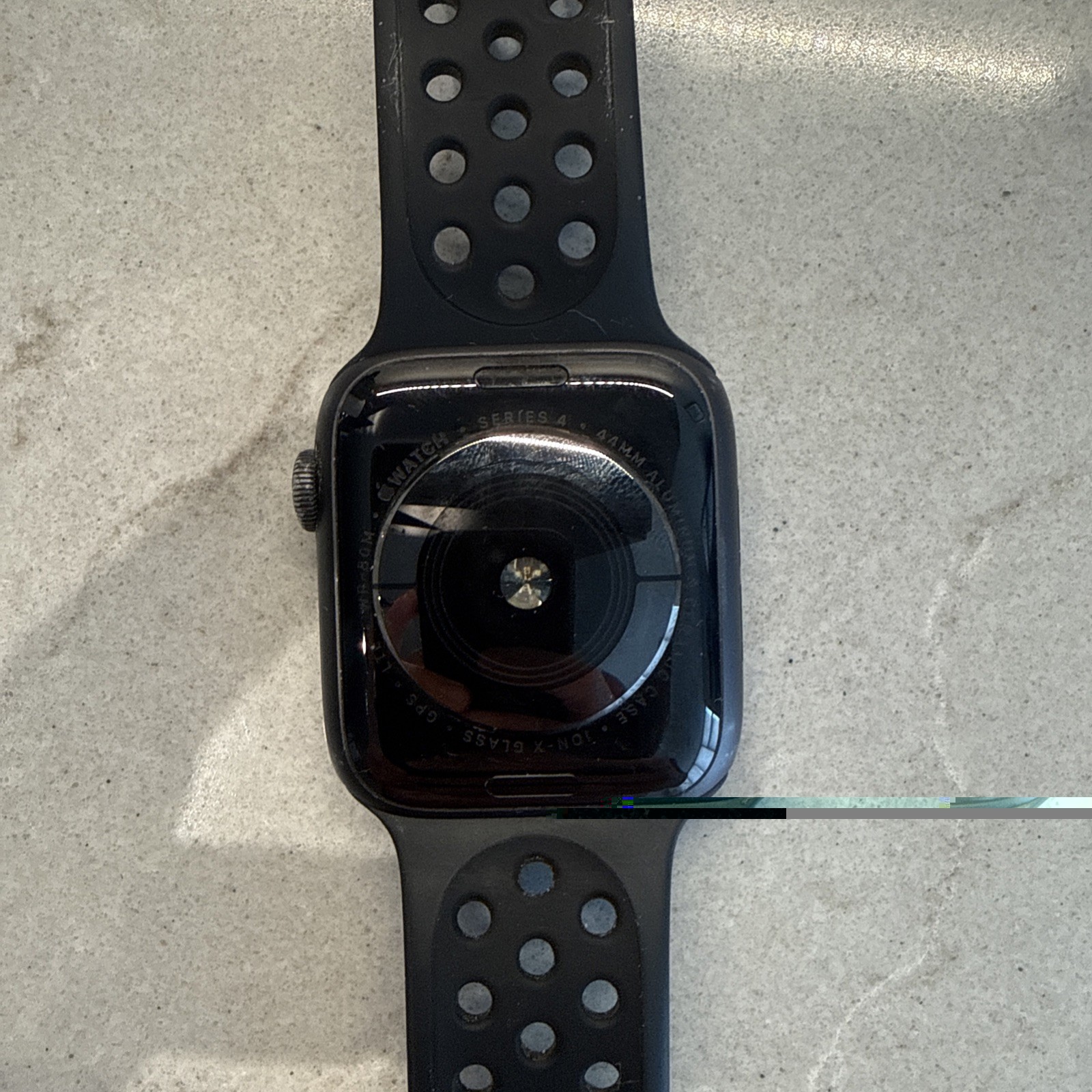 Apple Watch Series 4 44mm Space Gray Aluminum Case Black Sport Band (MTUW2LL/A)