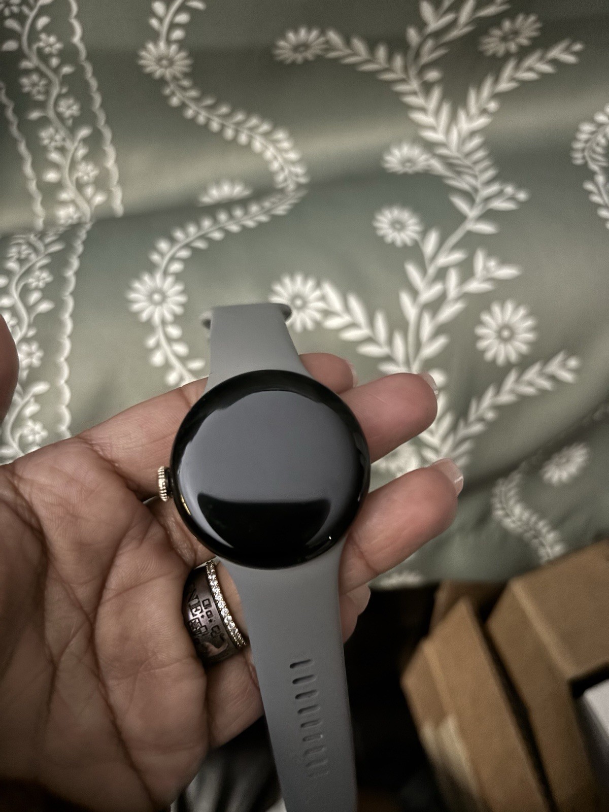 Google Pixel Watch 3 41mm Champagne Gold Stainless Steel Case with Active Band