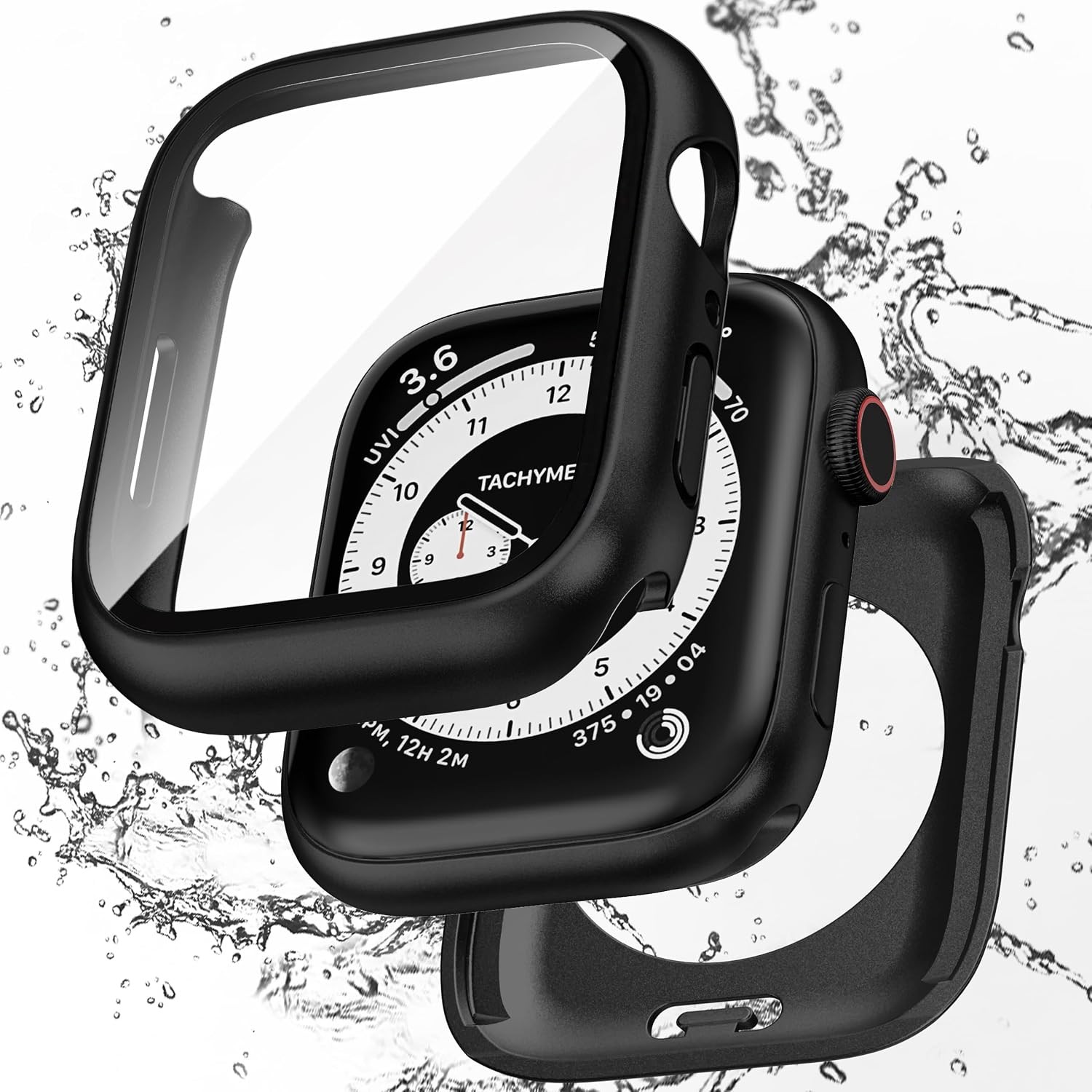 2 in 1 Waterproof Case for Apple Watch Series 6/5/4/SE 40mm with Screen Protecto