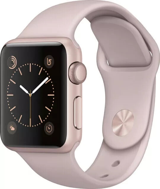 Apple Watch Series 1 38mm Aluminum Case Pink Sand Sport Band Smartwatch -…