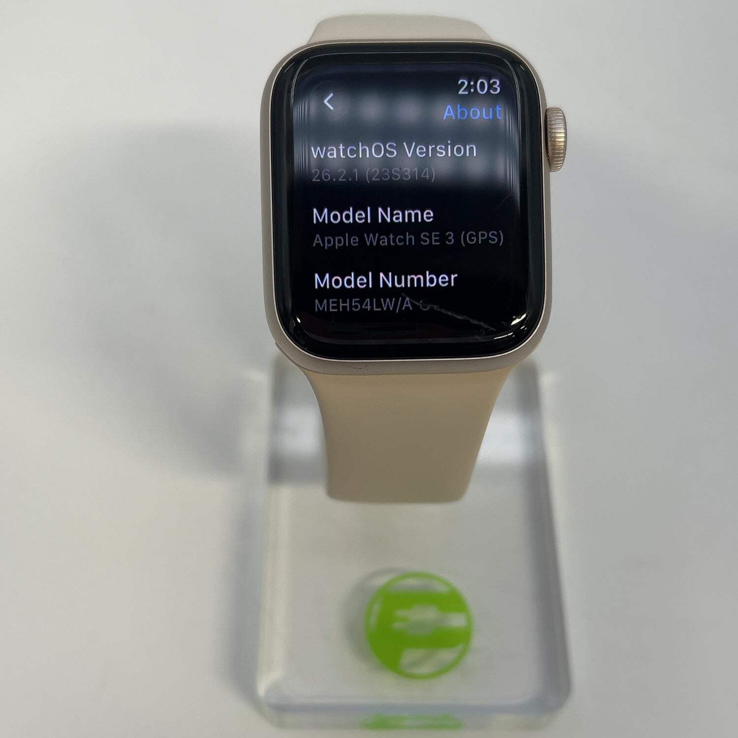 GPS Only Apple Watch SE 3 40MM Starlight Aluminum Starlight Sport Band MEH54LW/A