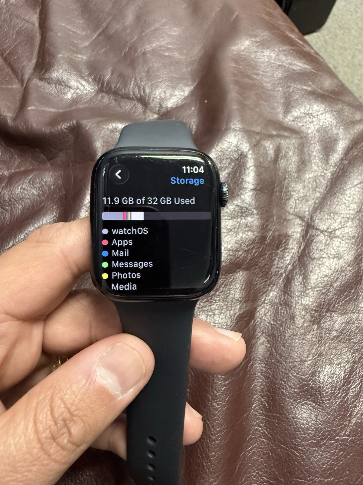 Apple Watch Series 8 45mm Midnight Aluminum Case with Sport Band, M/L (GPS)…