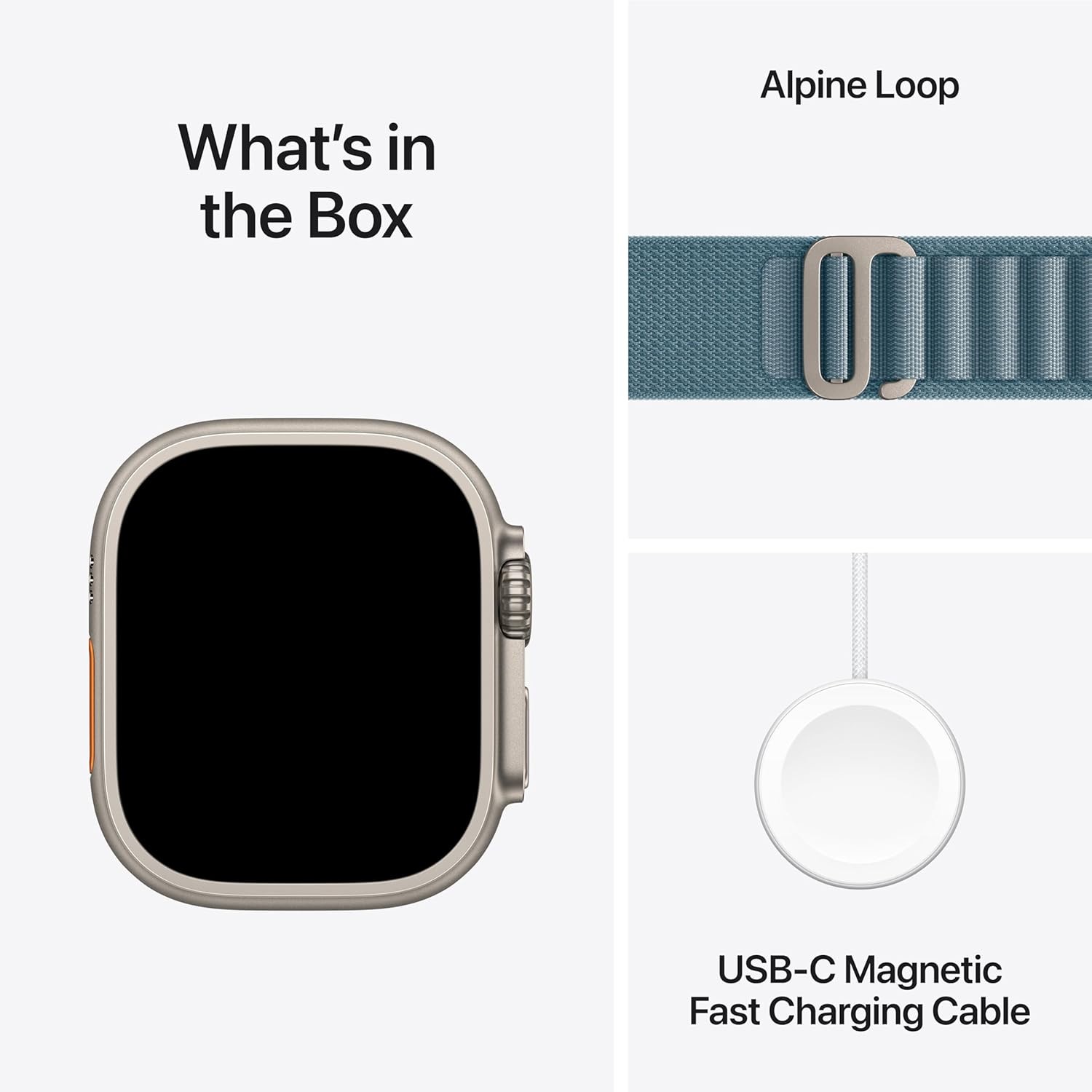 Apple Watch Ultra 3 49mm GPS+Cell Titanium w/ L Light Blue Alpine Loop MEWP4LW/A