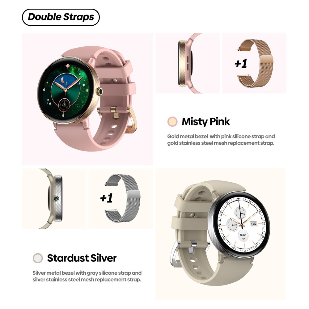 Zeblaze Lily 2 Voice Calling Female Smartwatch 1.2″ AMOLED Screen Sport Watch
