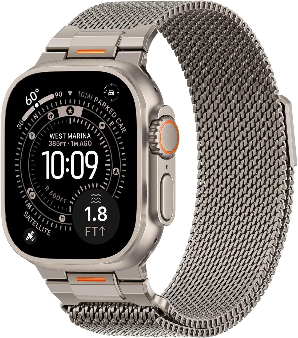 Magnetic Mesh Milanese Loop Band for Apple Watch Ultra 49mm 44mm – Compatible