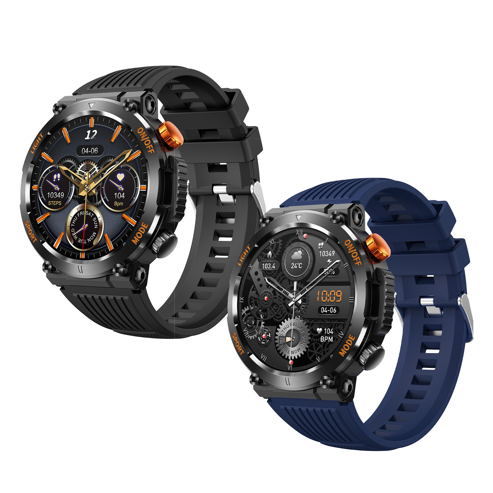 HT17 Smart Watch Fitness Tracker Full Screen Touch Heart Rate Sleep Monitor 2024