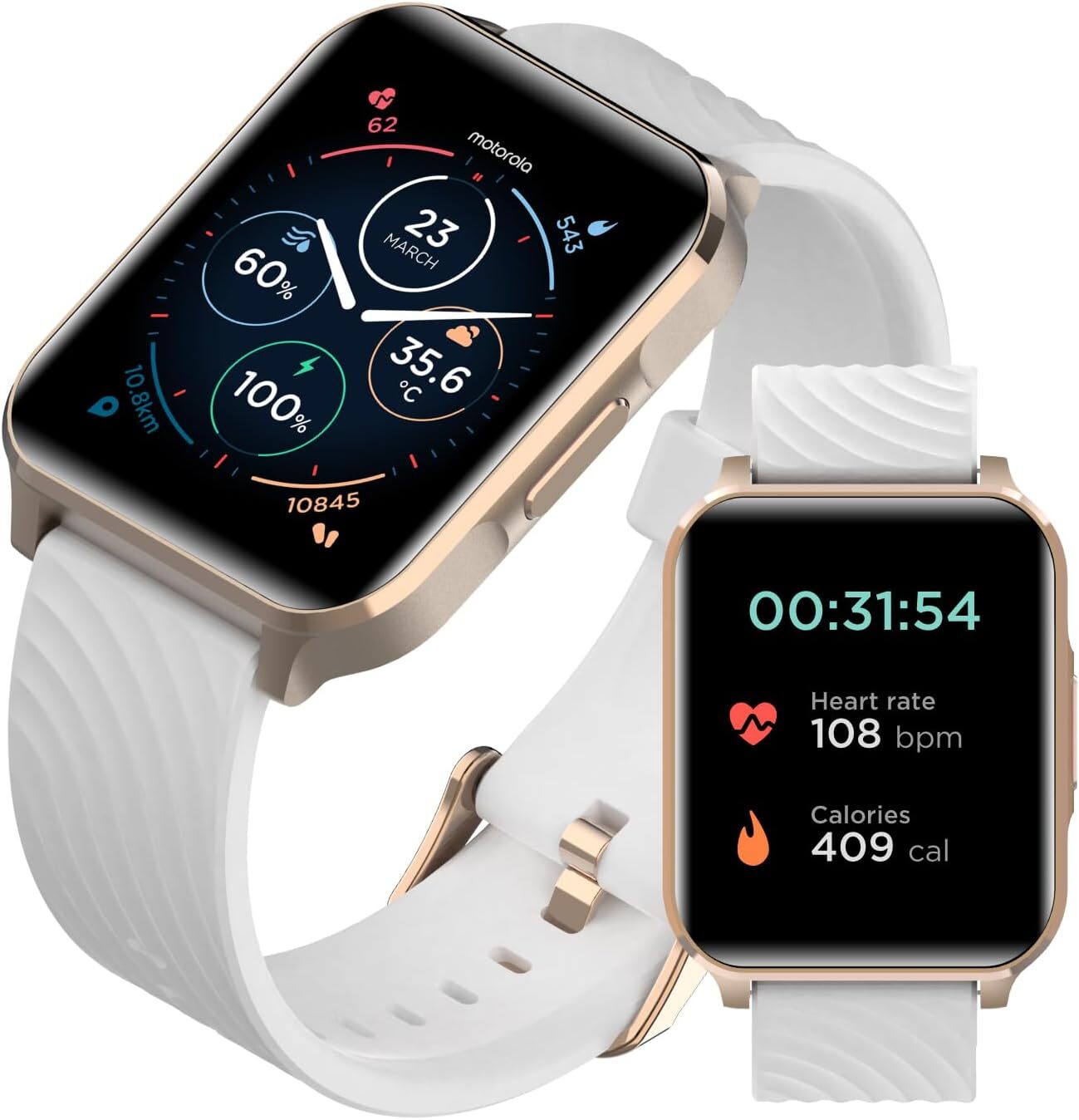 Motorola Moto 70 Health and Fitness Bluetooth Smartwatch Rose Gold – Watch Only