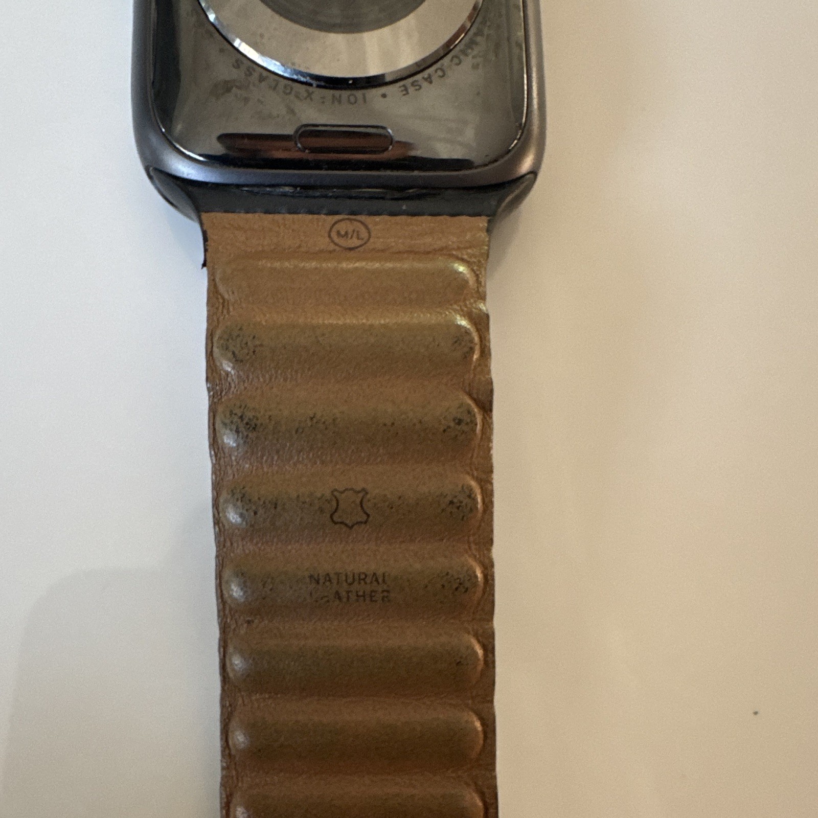 Apple Watch Series 5 44mm Black with Black Apple Leather Band