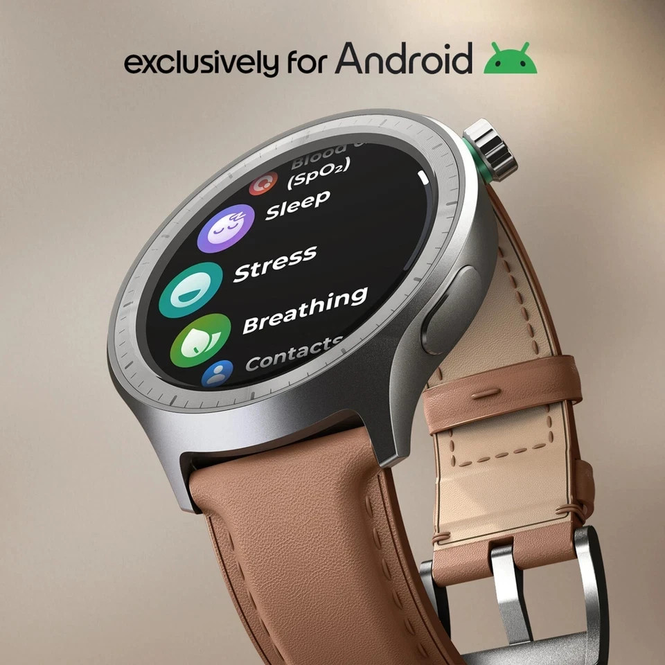 MOTOROLA moto watch Smartwatch (Matte Black /Mocha Mousse Band Strap, Free Size)