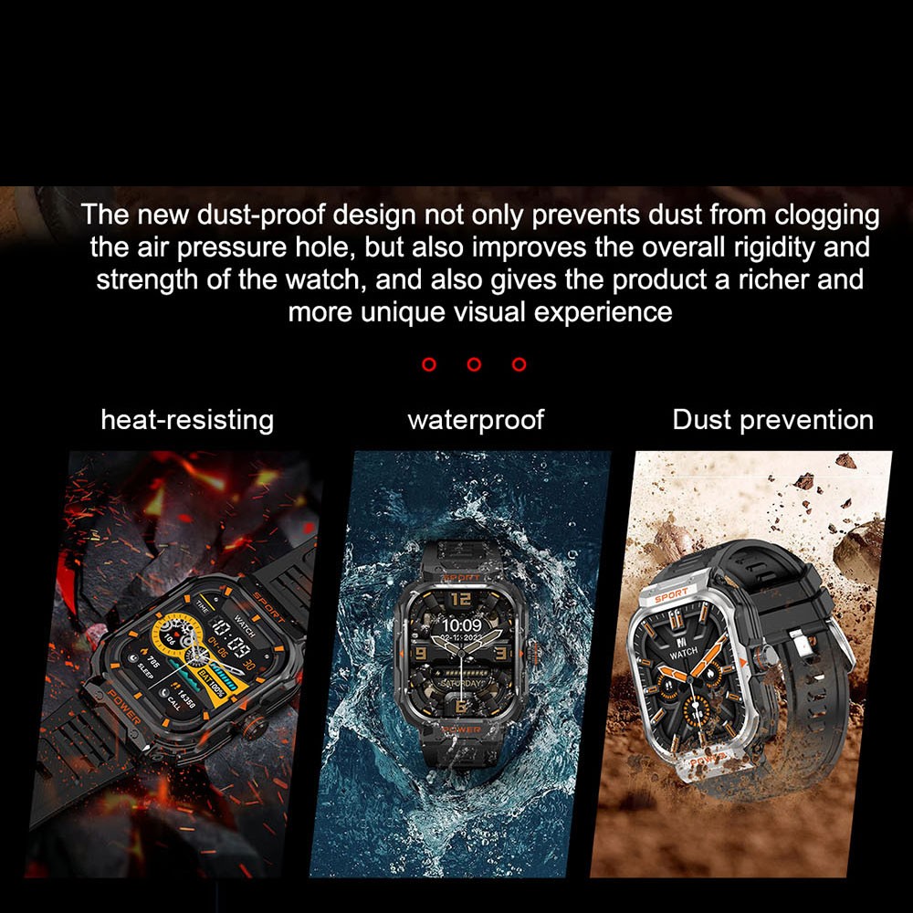 Smartwatch With Earbuds 2.01-inch IPS High-Clear Screen Sports Health Sleep GWIN