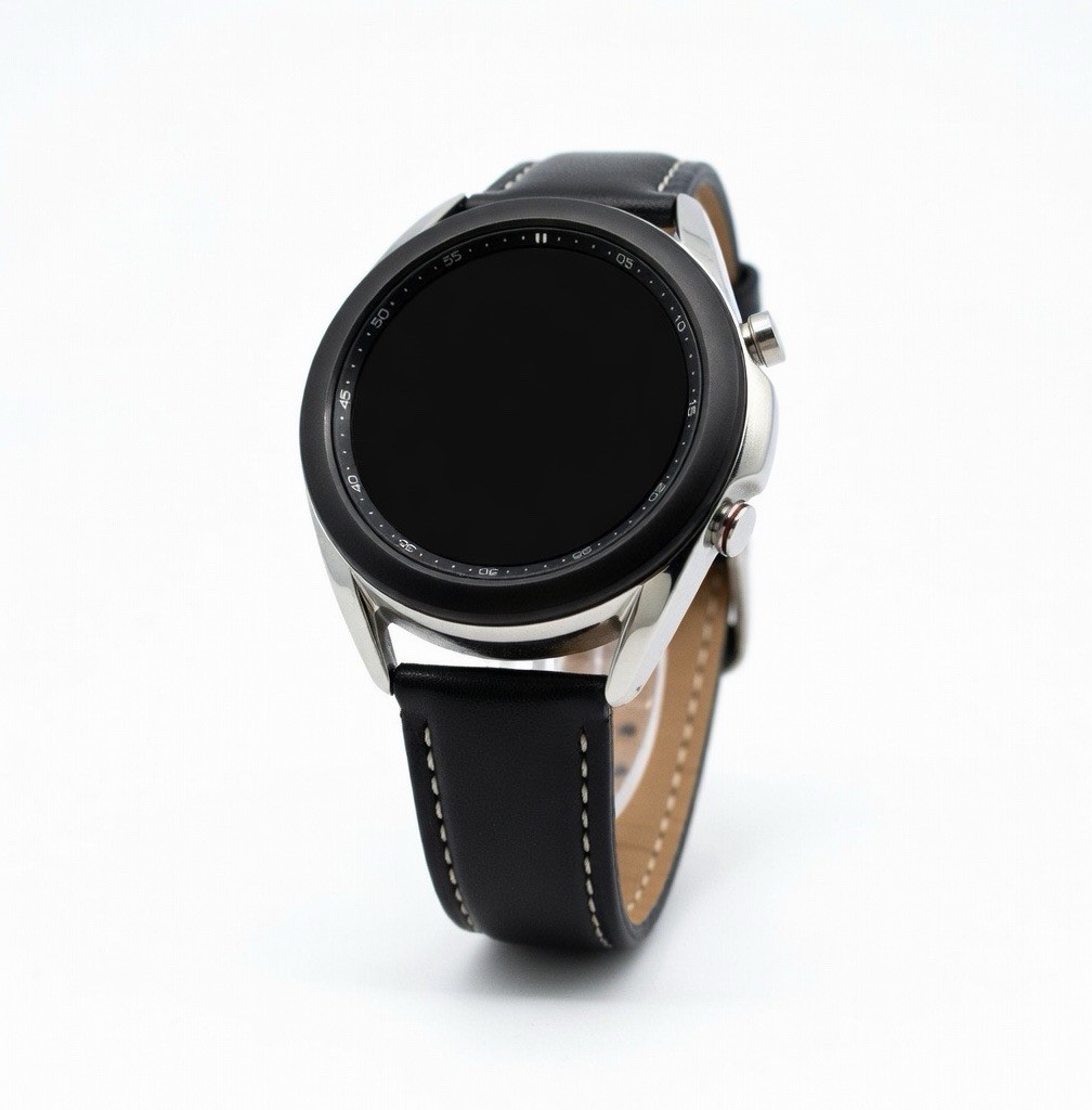 Samsung galaxy 3 – Silver/Black Case – SM/MD Brown Leather Wristband