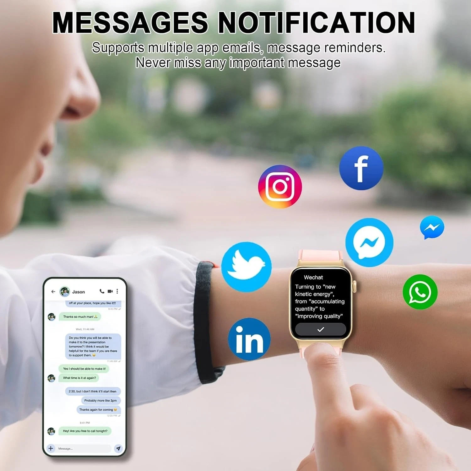 Women’s Smart Watch Bluetooth SmartWatch For Apple iPhone iOS and Android