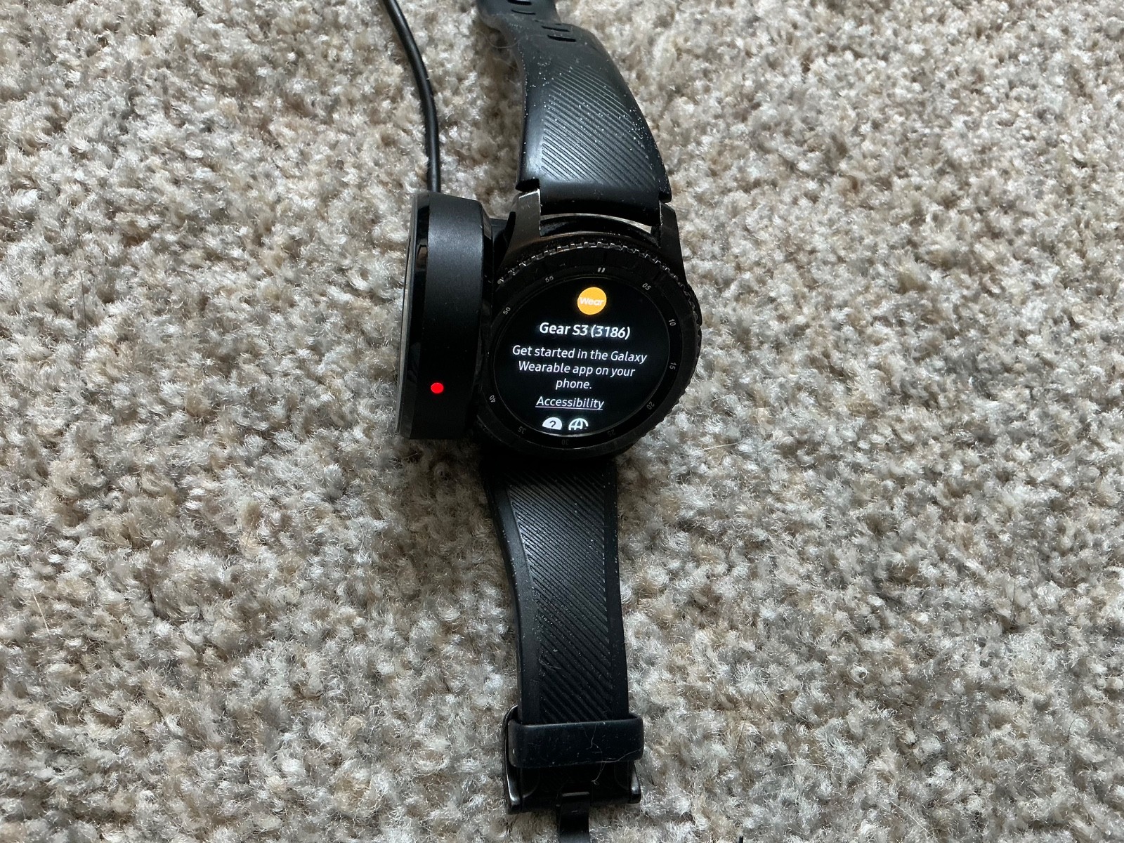 Samsung Gear S3 Frontier Smart Watch in Box with All Accessories Works Dark Gray