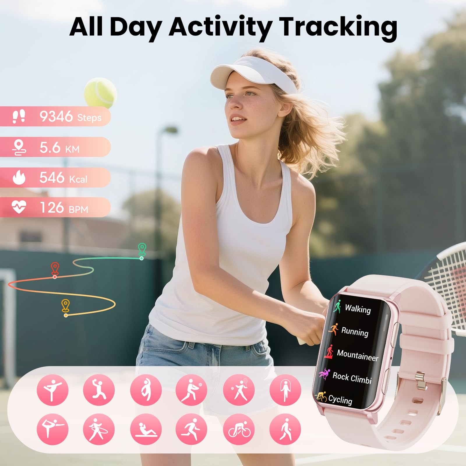 for Men Women (Answer/Make Calls), 1.57″ Curved Screen Fitness Tracker, with …