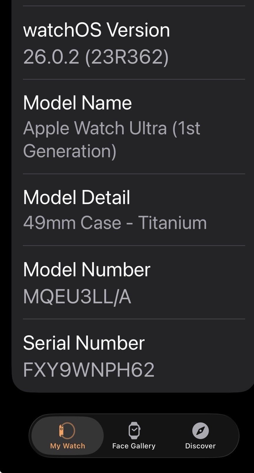 Apple Watch Ultra 1st Gen 49mm (Natural Titanium, Unlocked) – 85% battery health