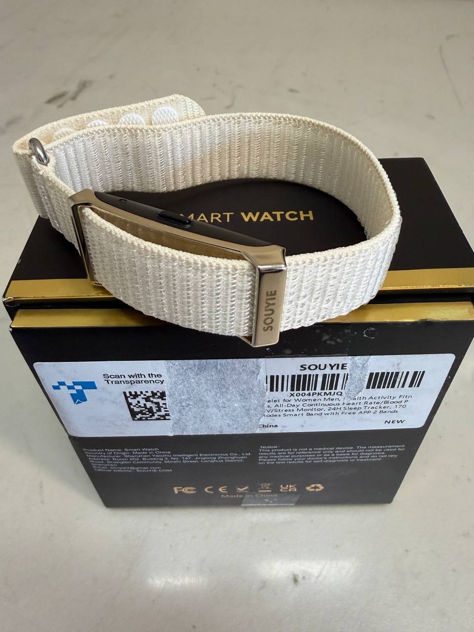 Smart Fitness Tracker with HR, Blood Pressure, HRV, Sleep Monitor, With Free App