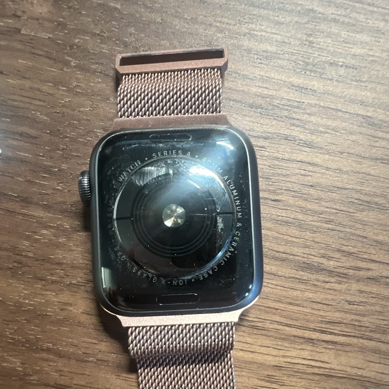 Apple Watch Series 4 40mm Silver Aluminum, Pink Metal Band, Heart Rate