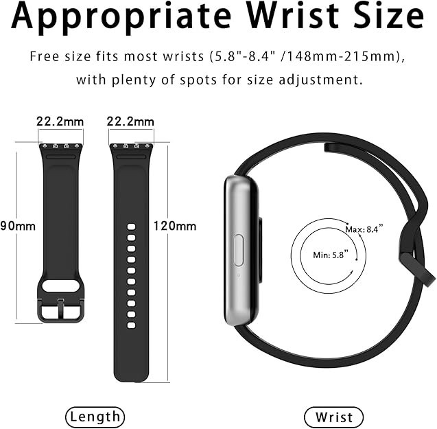 Silicone Strap Compatible with Samsung Galaxy Fit 3 SM-R390