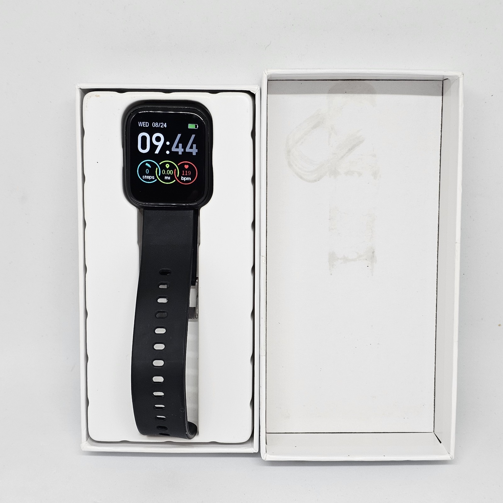 Smart Watch Men Women Waterproof Heart Rate Fitness Steps Black