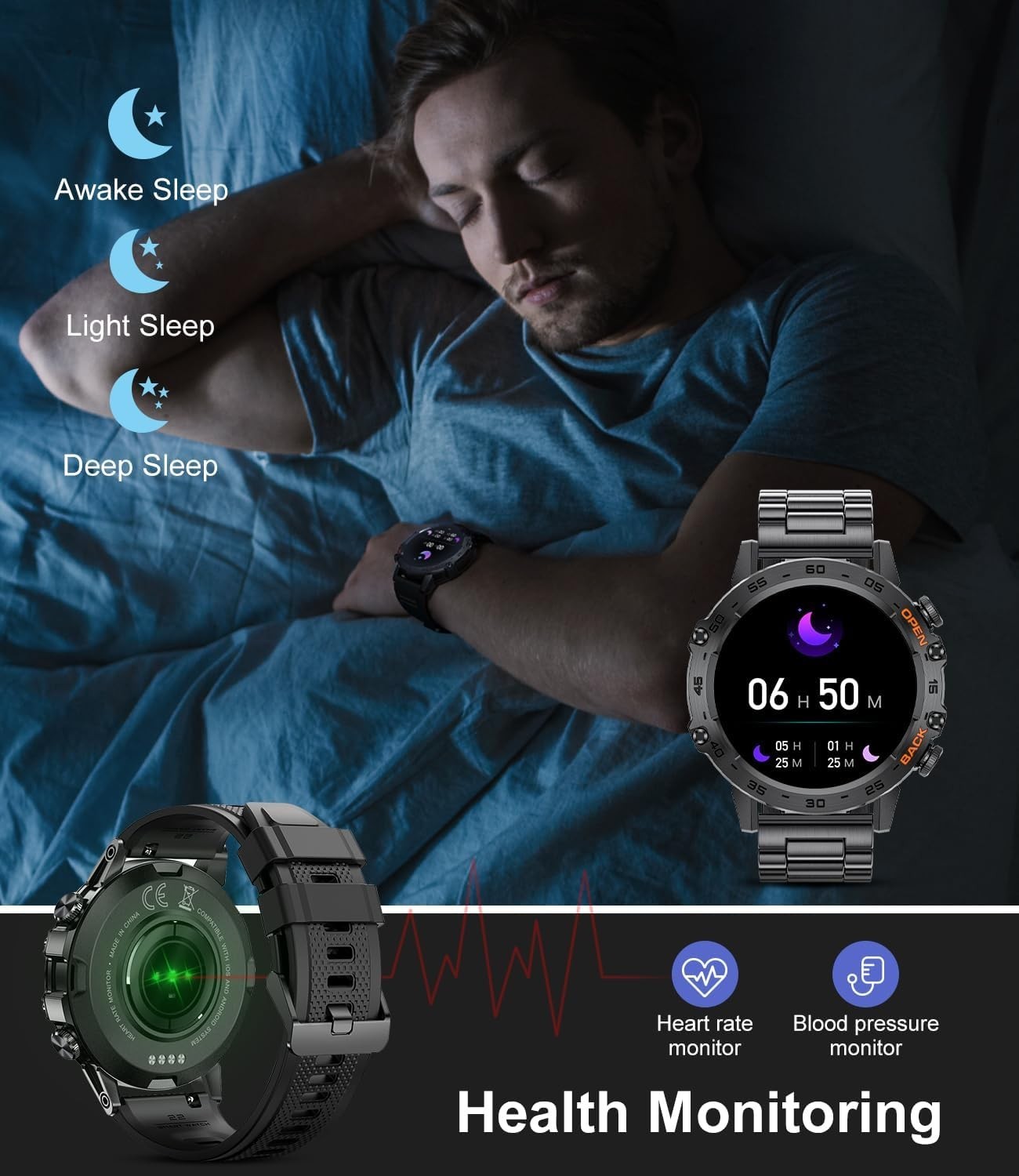 400mAh Battery, 100+ Sports Modes, AI Voice Assistant