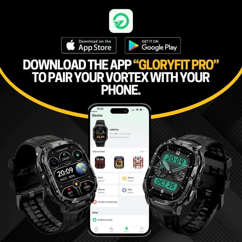 CARBINOX ” VESTA ” Tactical Military Smartwatch IP69 Waterproof – BRAND NEW