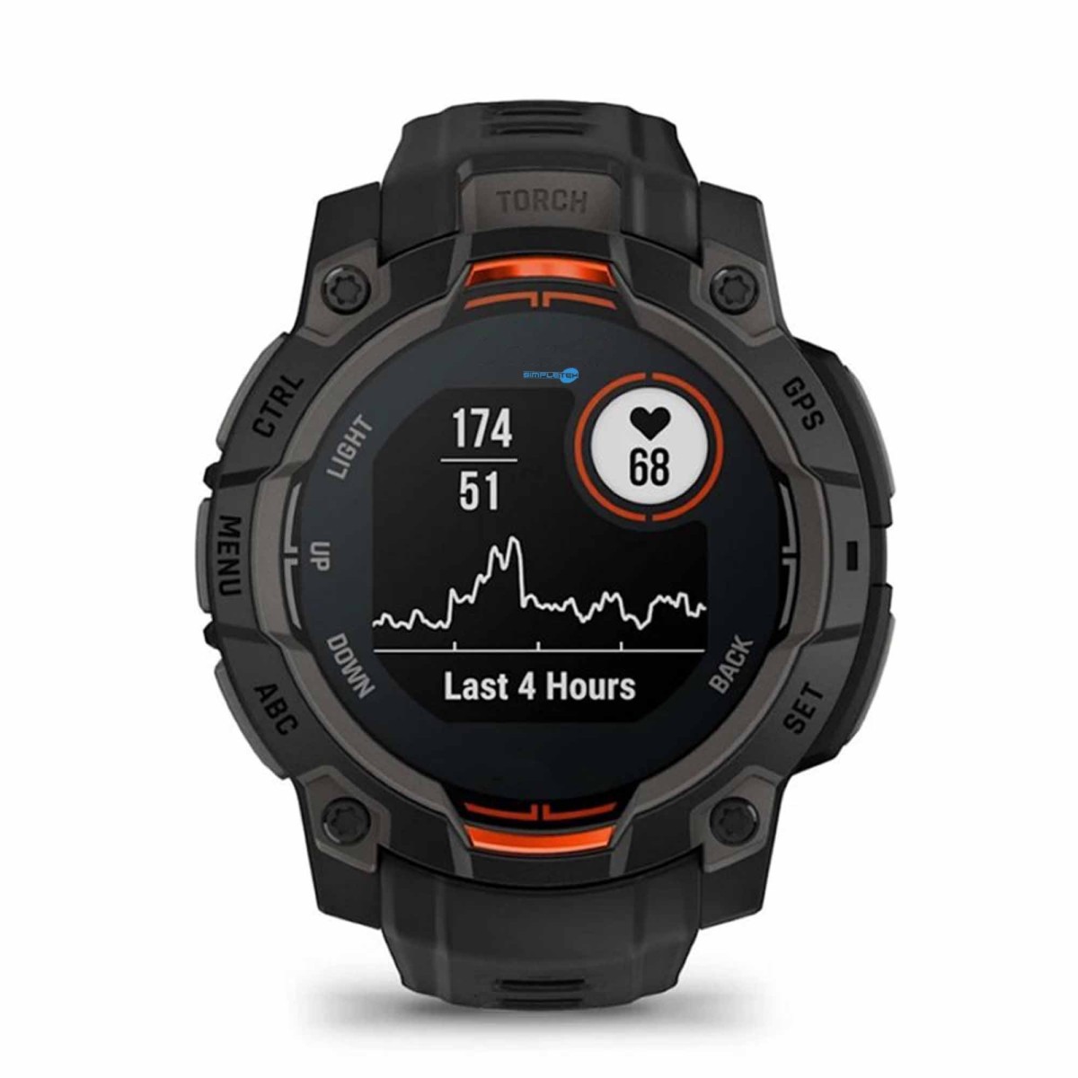 Instinct 3 45mm Solar GPS Smartwatch 10atm LED Flashlight 28 Days Black_