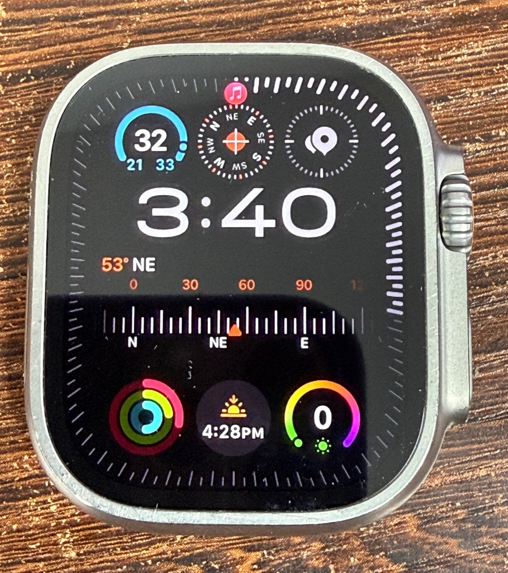 Apple Watch Ultra 49mm Titanium Case – Green Alpine Loop – Excellent – 90% Batt