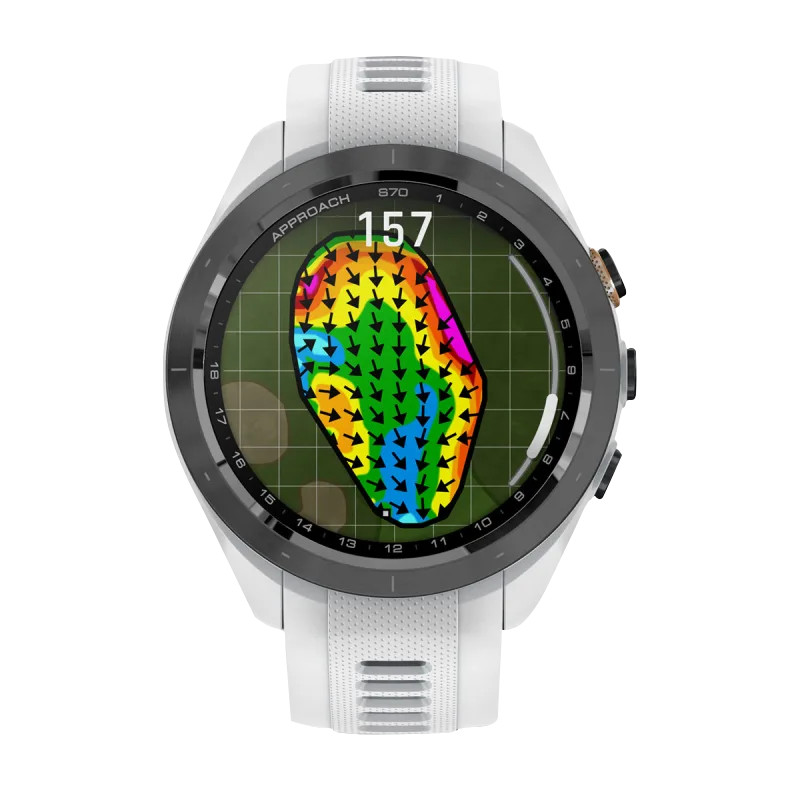 Garmin Approach S70, 42 mm Black/Peach with White Silicone Band (010-02746-00)