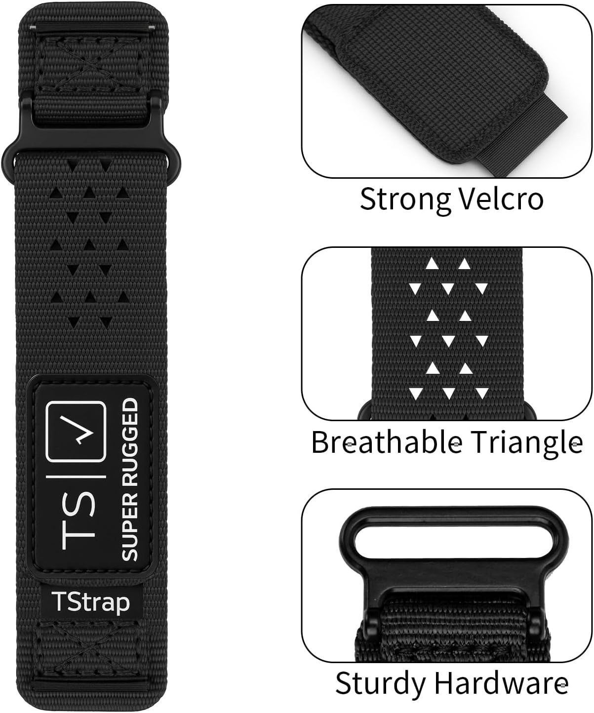 Strap Only For Smart Watch 18mm 20mm 22mm Nylon Quick Release
