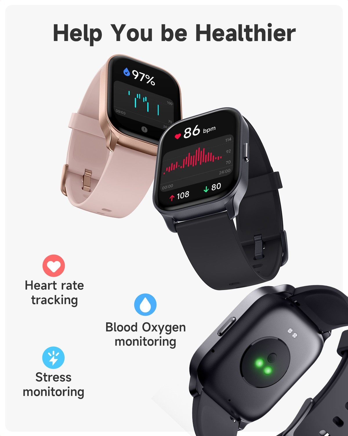 Smart Watch For Men/Women, Waterproof Smartwatch Bluetooth for iPhone Samsung