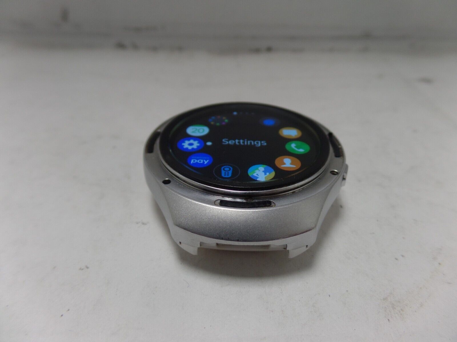 Samsung Gear S2 SM-R730V Verizon Smartwatch 44mm Silver/White AS-IS READ
