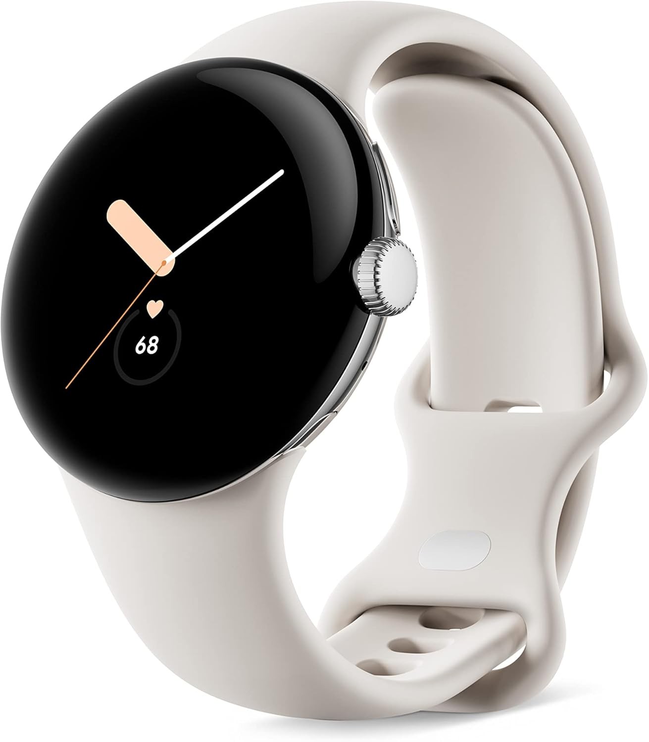 Google Pixel Watch LTE 41mm Silver Case with Chalk Band GA02832-US Smartwatch