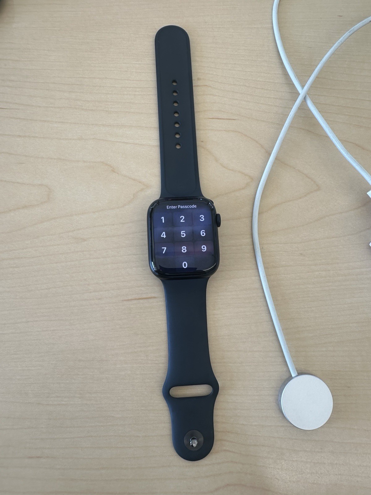 Apple Watch Series 8 45mm Midnight Aluminum Case with Sport Band, M/L (GPS)