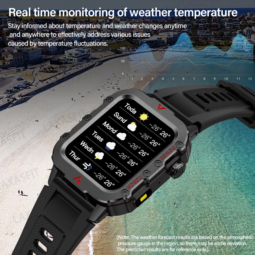 Outdoor Smartwatch Bluetooth Talking Smartwatch 1.73 Inch Sports Fitness Watch