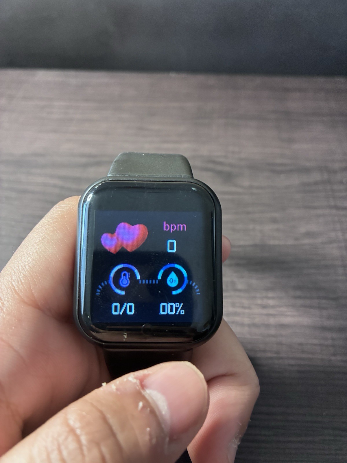 LHT16(G) Smart Watch 44mm Black Silicone Band Fitness, Heart Rate, Sleep