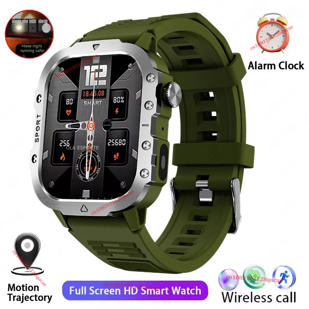 2025 New Men 2.01″ Military Smartwatch Outdoor AI Voice Call Bluetooth GPS Gift
