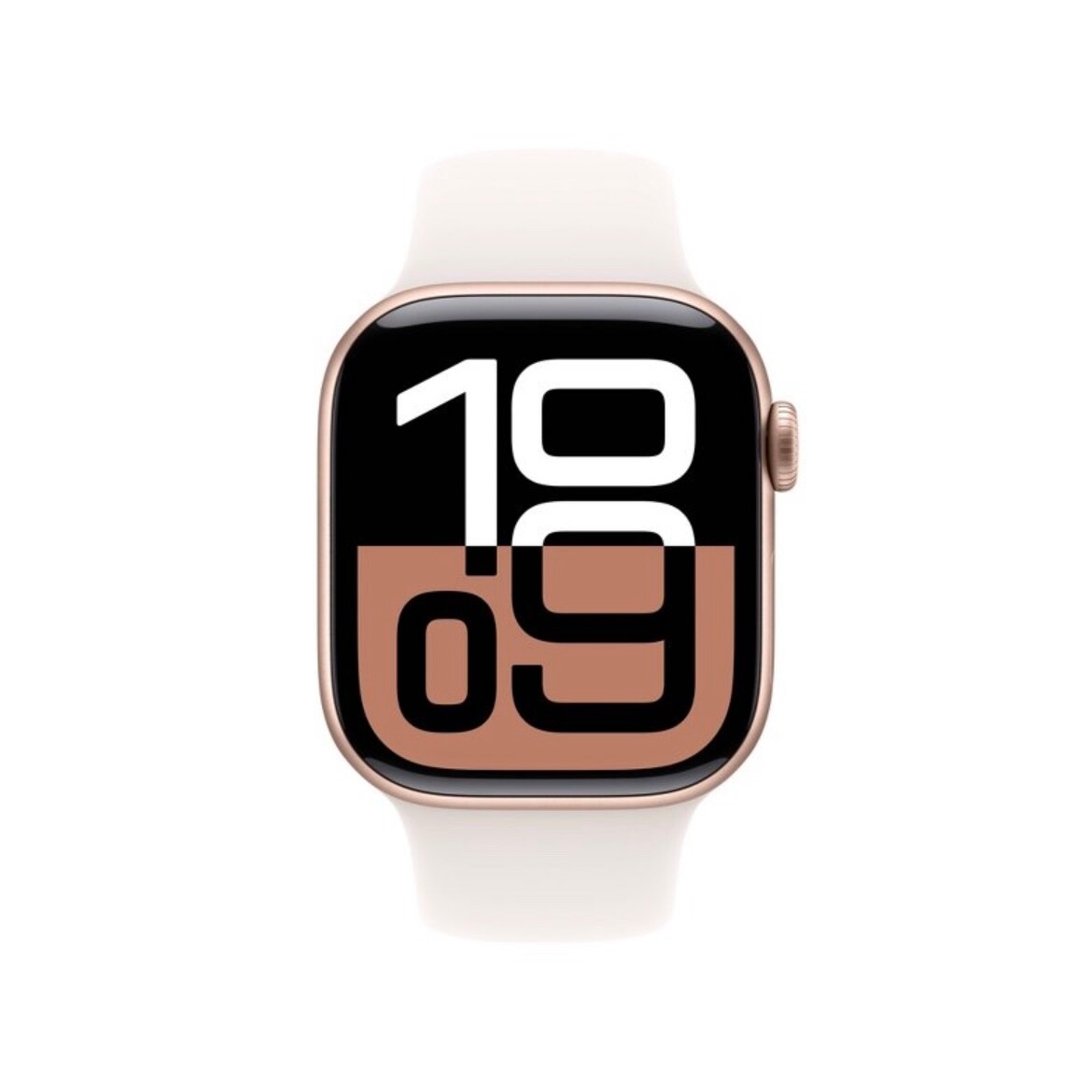 Apple Watch 10 GPS, 42mm Rose Gold Aluminum Case with Light Blush Sport Band-S/M