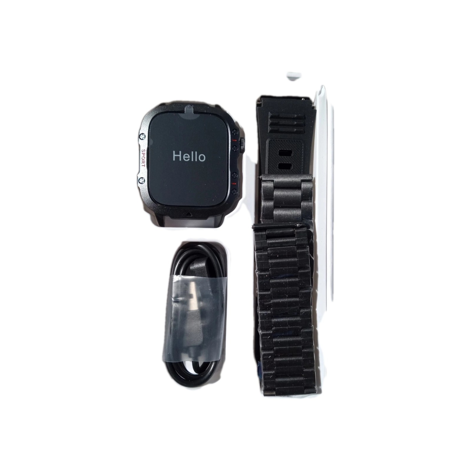 Sports Waterproof Smart Watch QX-11 for Android Blk + 2 Watches