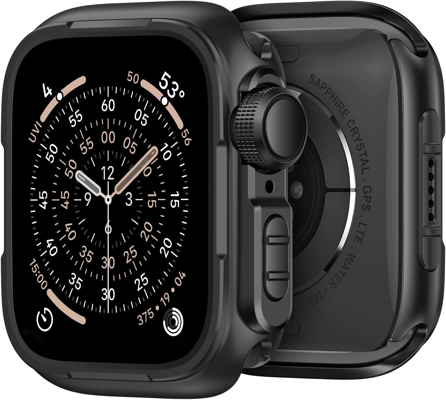 Metal Case for Apple Watch Series 11/10 46mm Rugged Protective Bumper metal