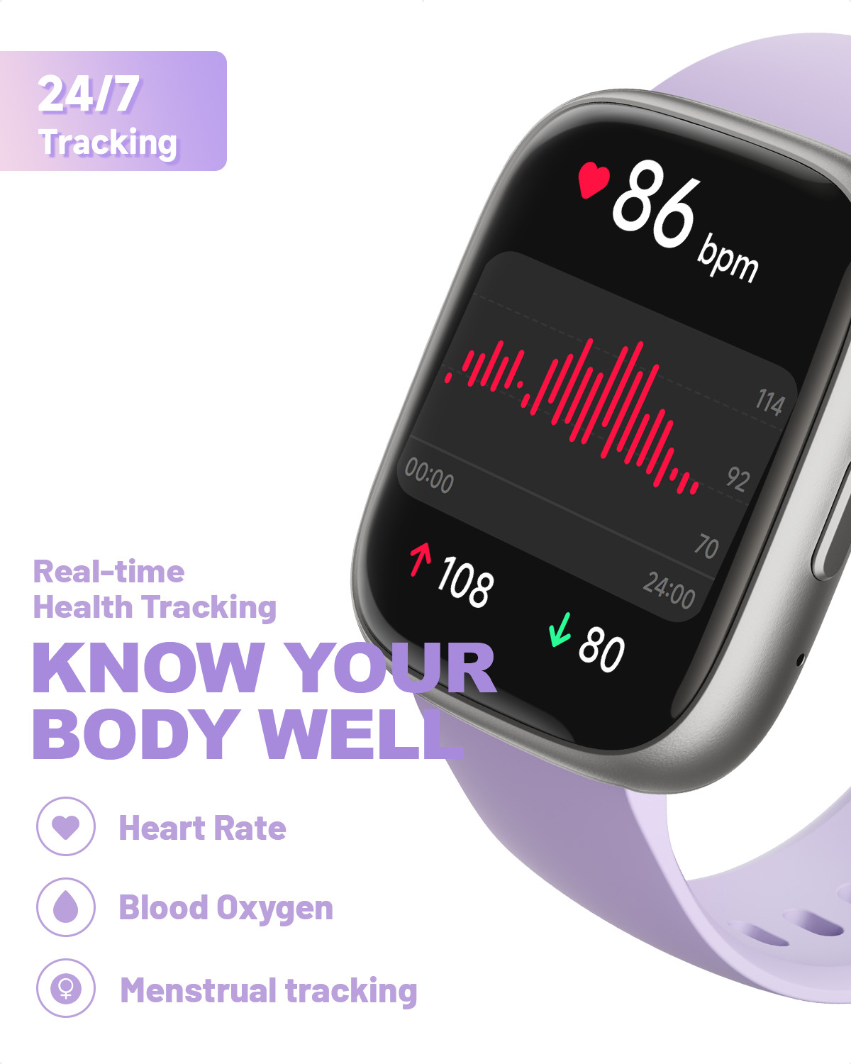 🔥Smart Watch For Women, Waterproof Fitness Tracker Smartwatch for Android iOS
