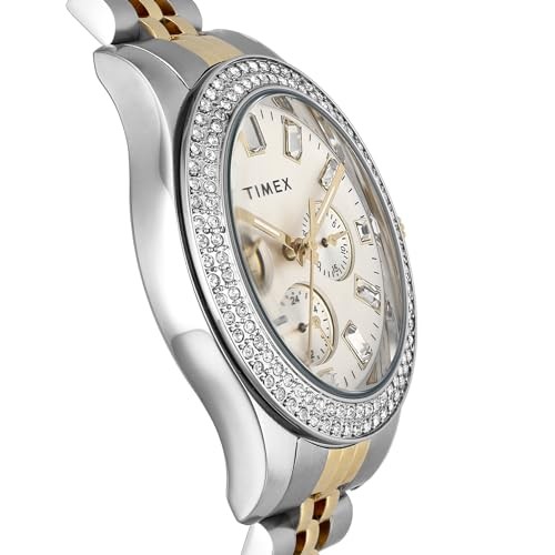 TIMEX Watch TW2V79500 Silver Pink Gold Quartz 41mm Ladies
