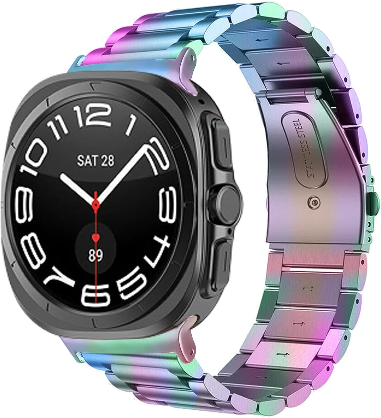 Adjustable Metal Band for Samsung Galaxy Watch 7 Ultra 47mm, Sporty Replacement