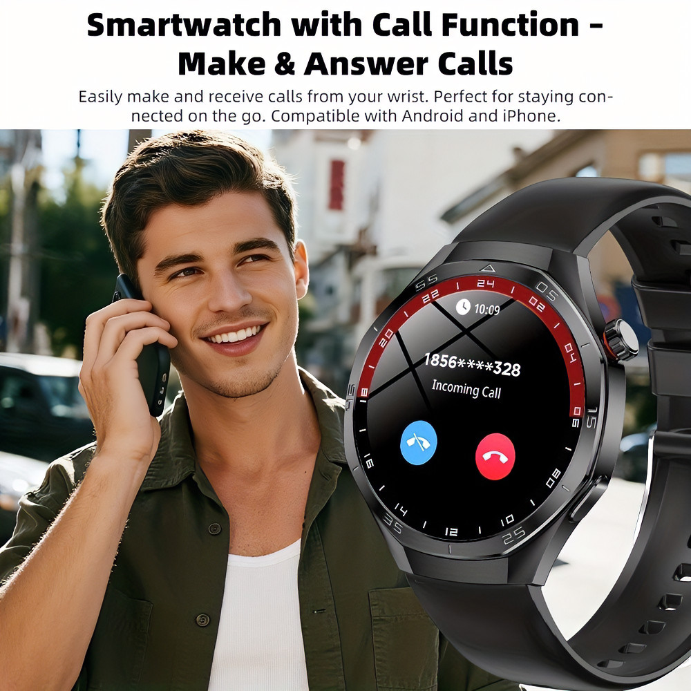 1.5″ Smartwatch Bluetooth Call Fitness Tracker HR Monitor Step Sleep iOS/Android